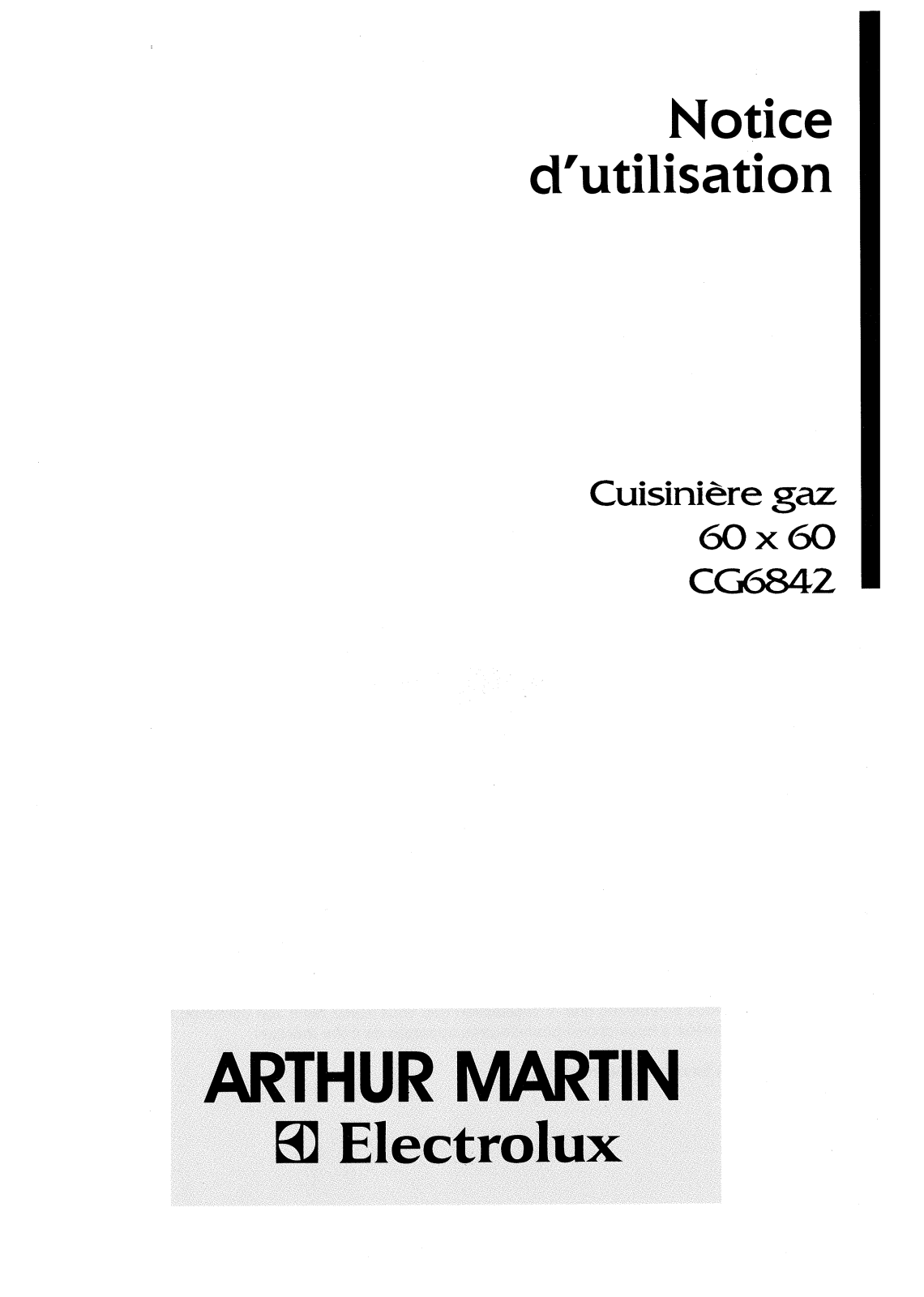 Arthur martin CG6842 User Manual