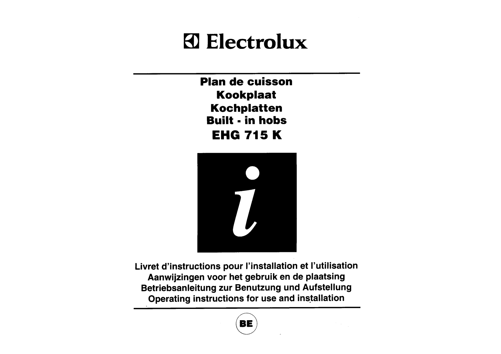 AEG EHG715K User Manual