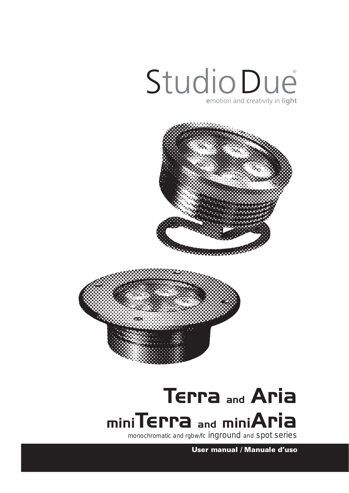 STUDIO DUE Terra Series, miniTerra Series, Aria Series, miniAria Series User Manual