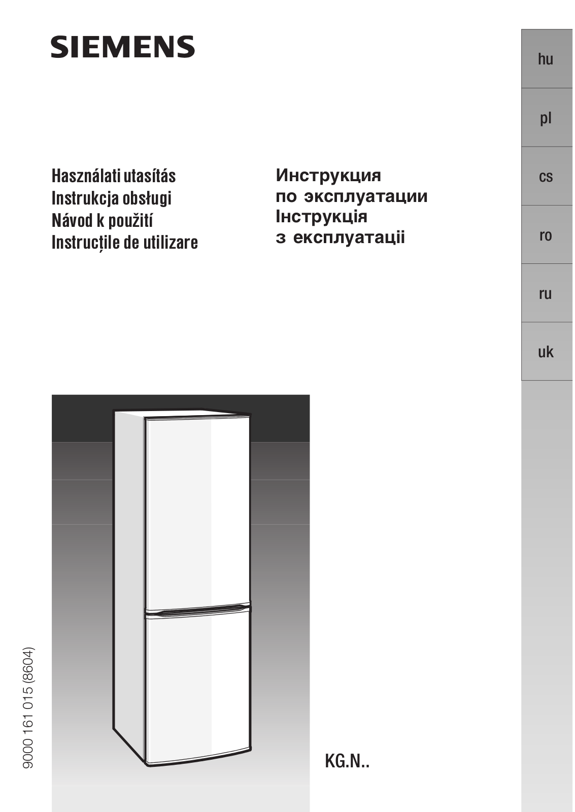 Siemens KG39NX75, KG39NX70, KG36NX72 User Manual