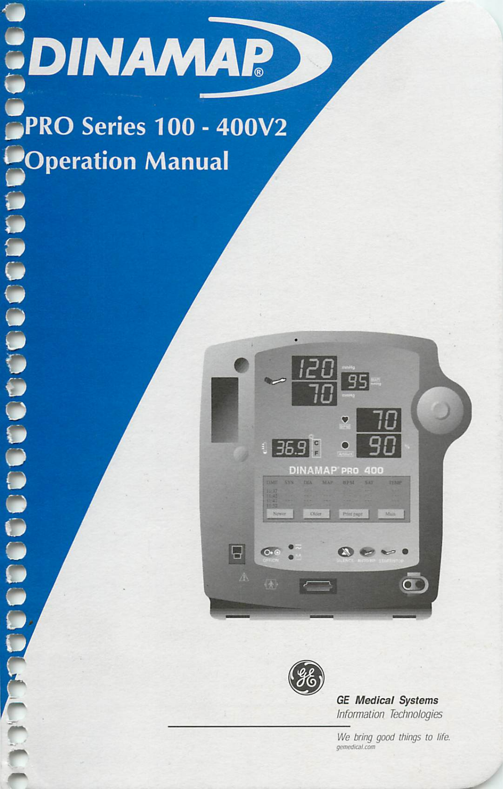 Dinamap Pro 100-400 User manual