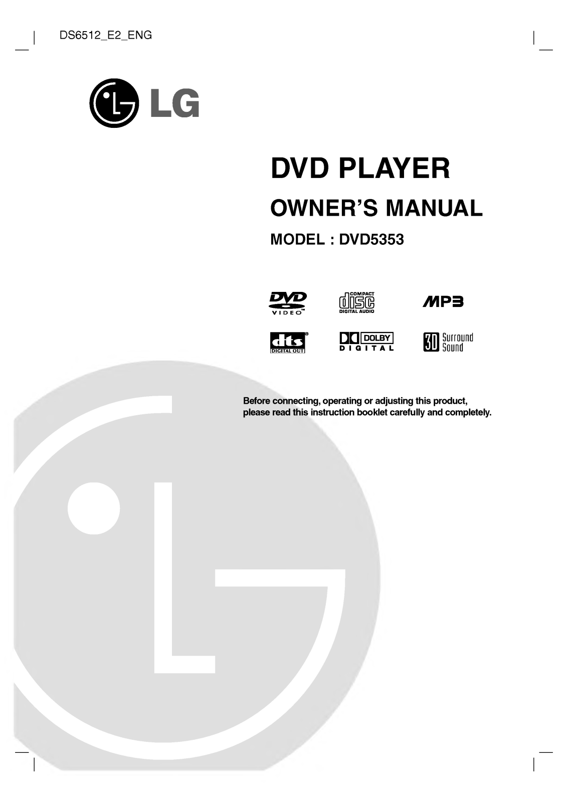 Lg DVD5353 User Manual