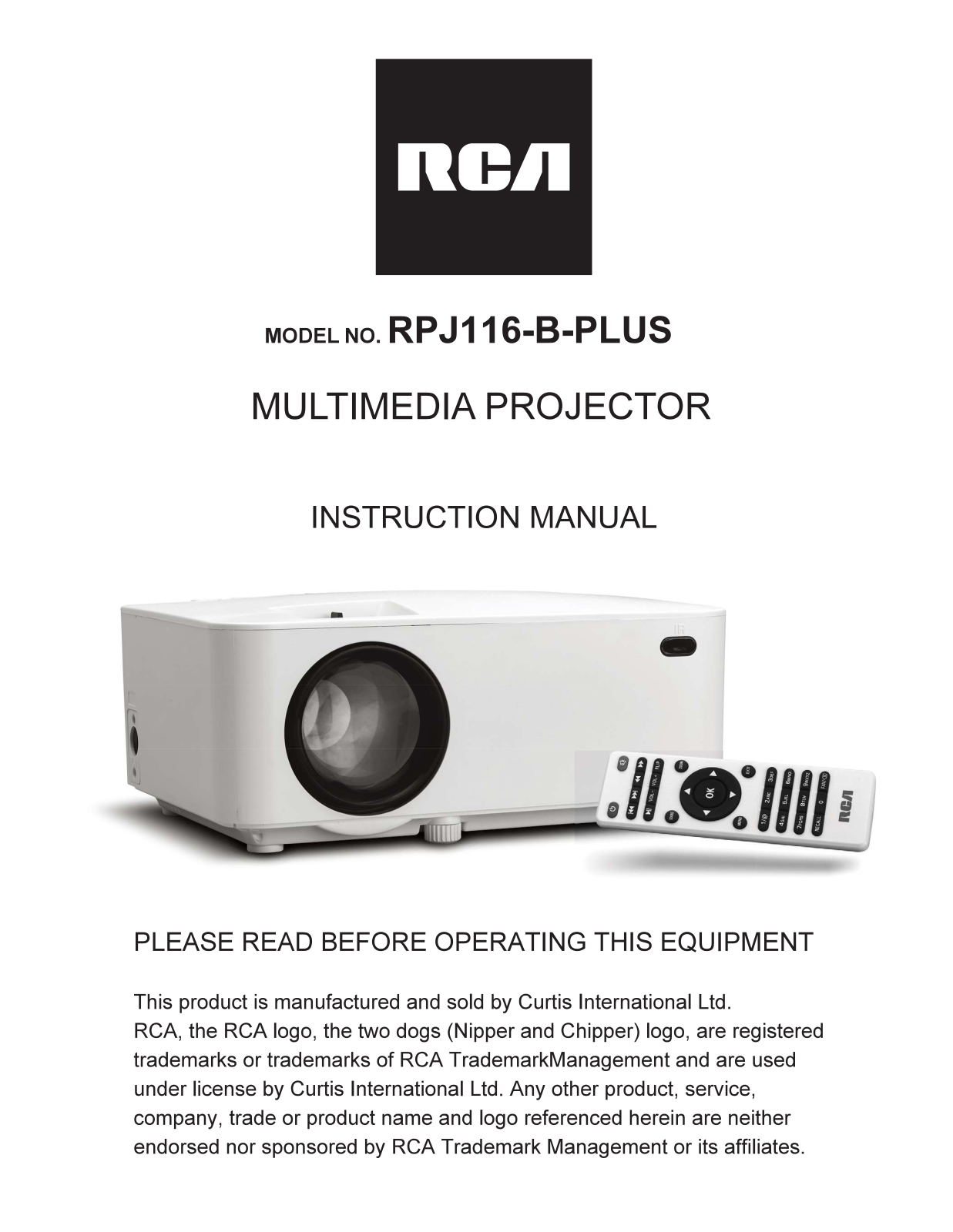 RCA RPJ116-B-PLUS Instruction Manual