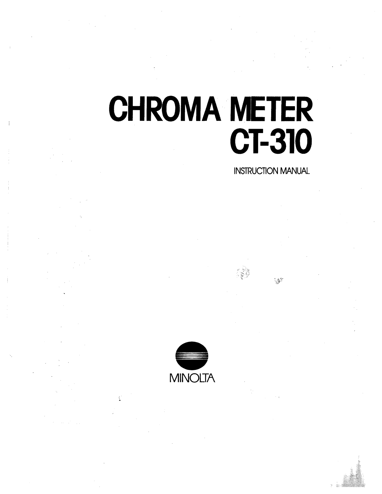 Konica CT-310 User Manual