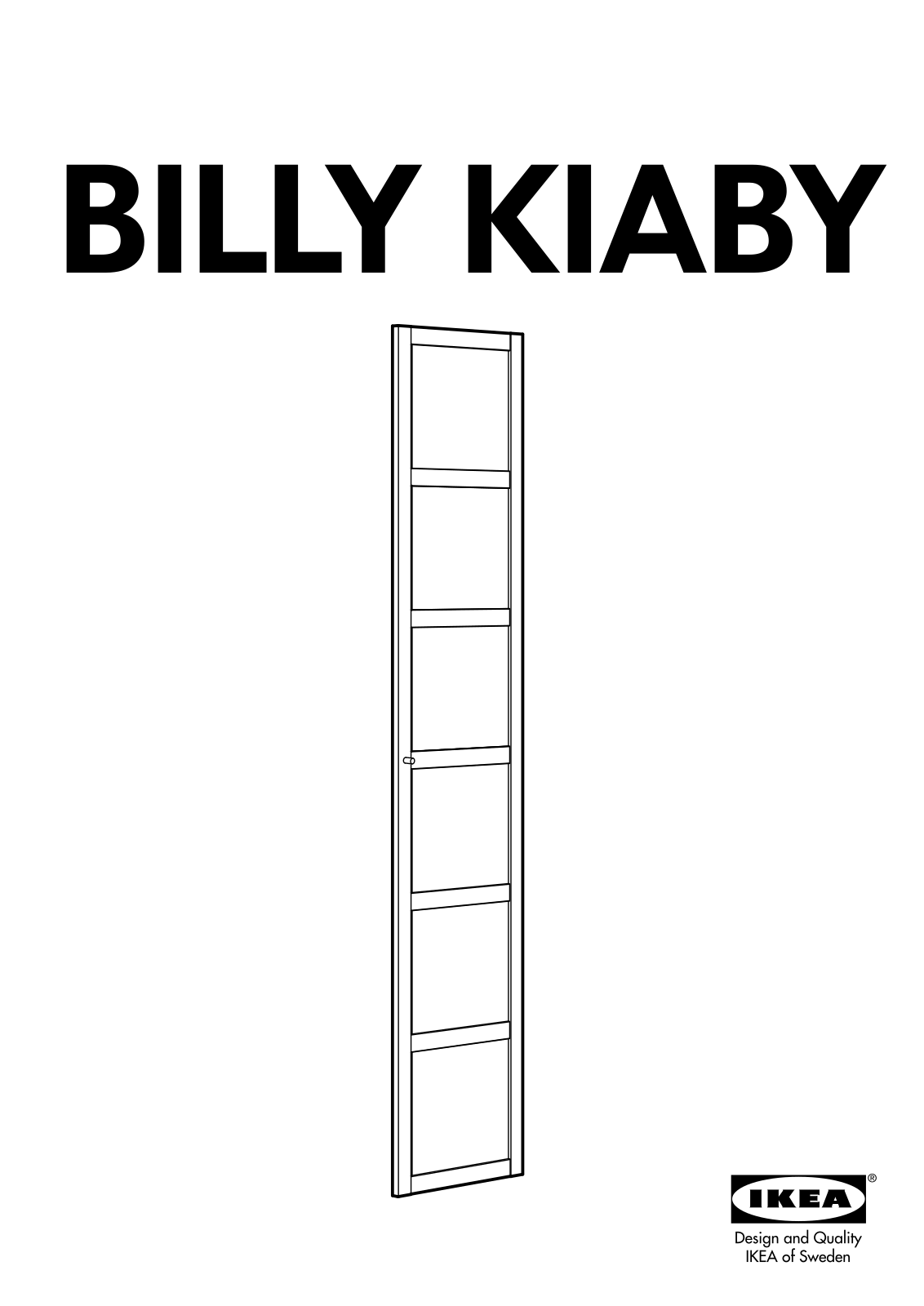 IKEA BILLY KIABY GLASS DR 15 3/4X76 User Manual