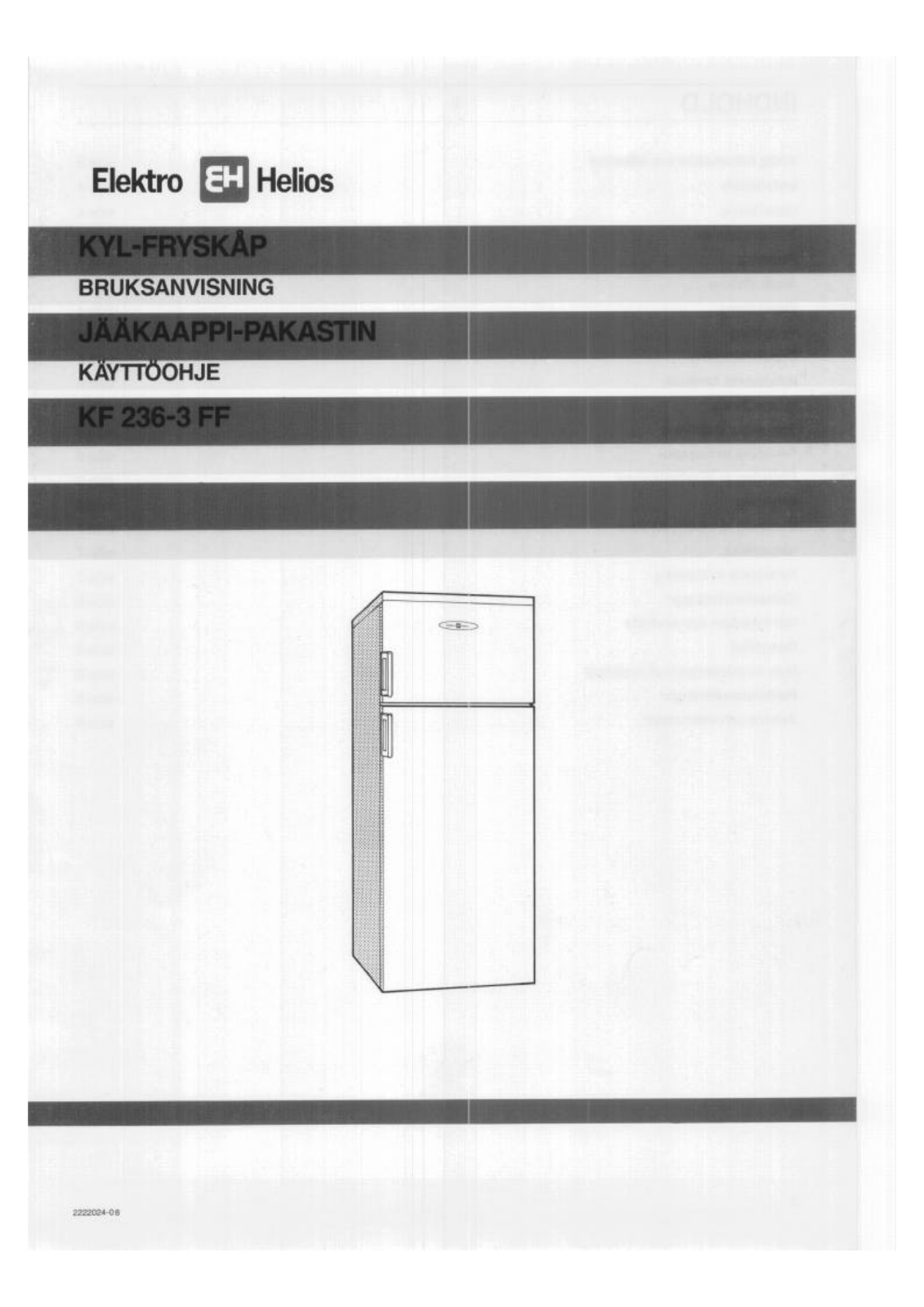 Elektro helios KF236-3FF User Manual