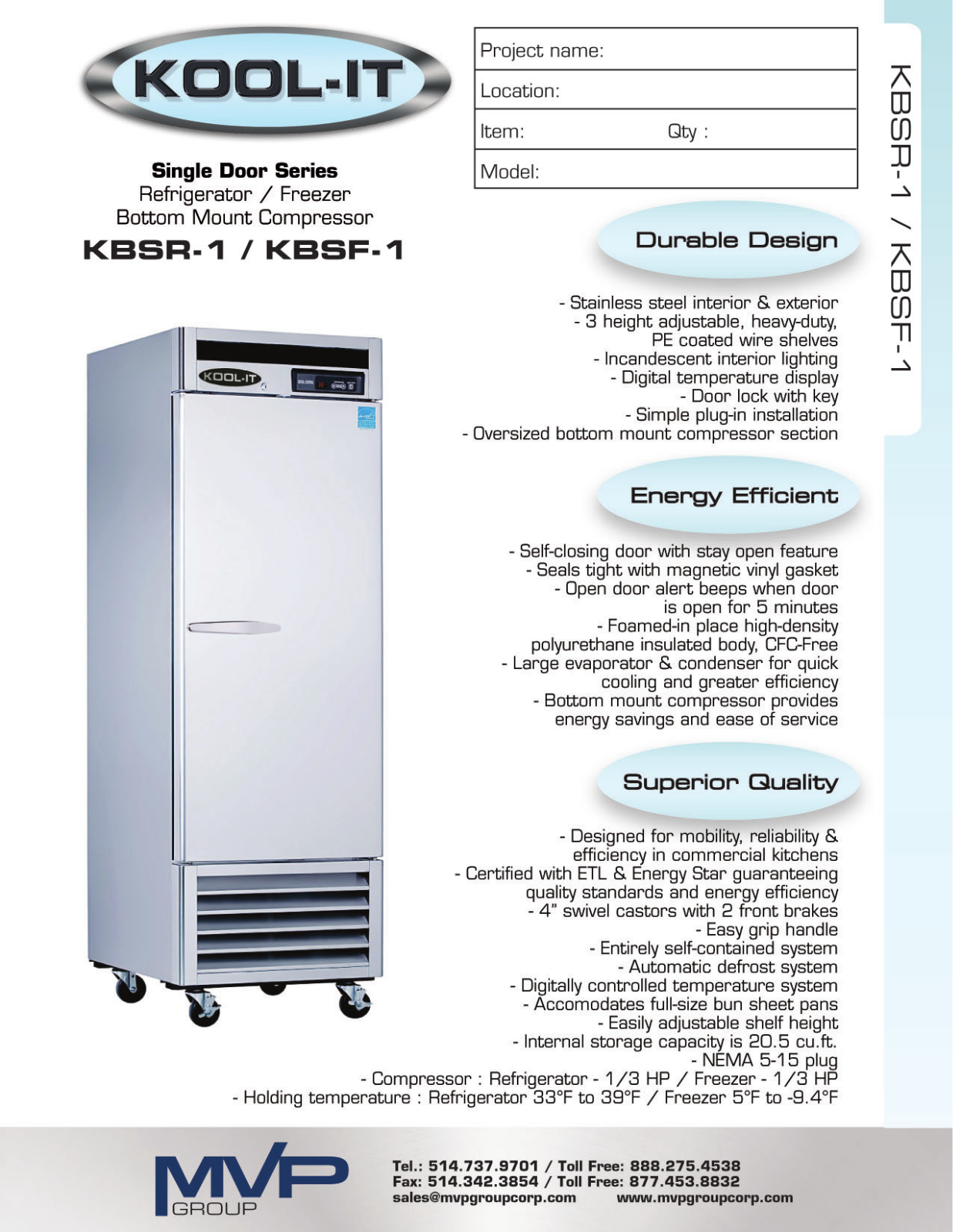 Jet Tech KBSF-1 User Manual