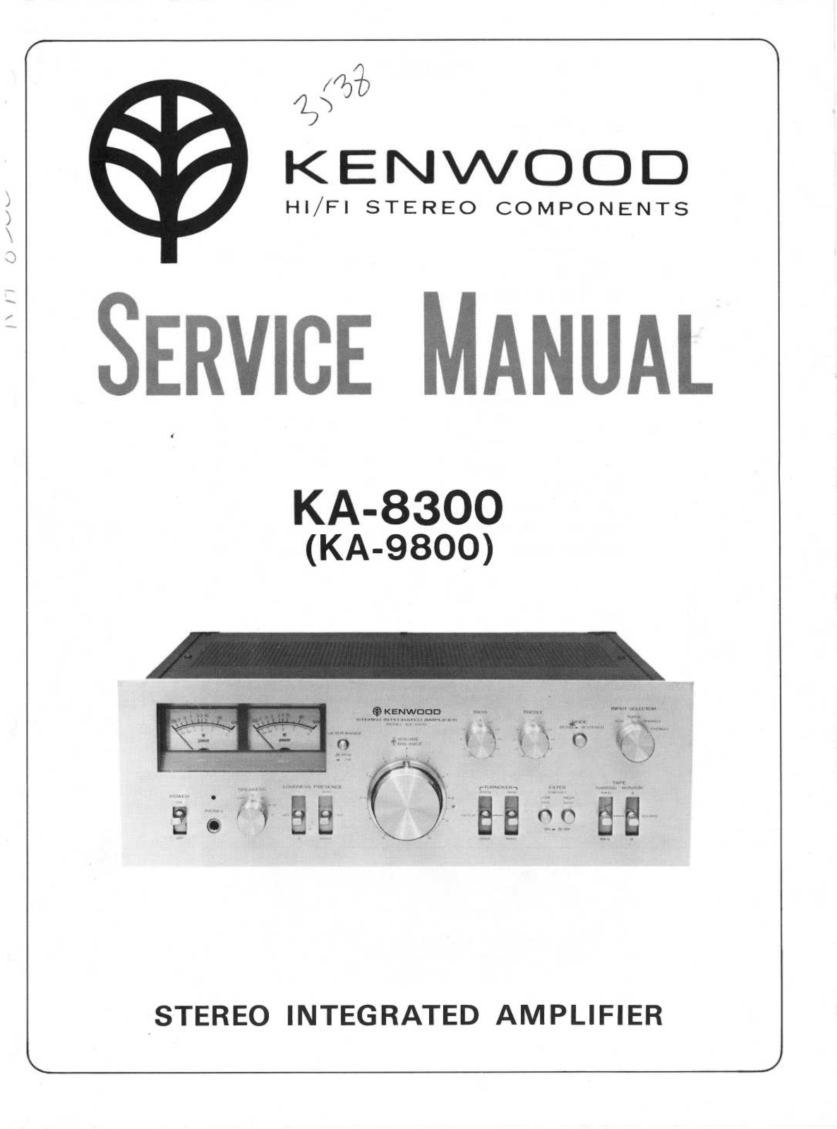 Kenwood KA-9800 Service Manual