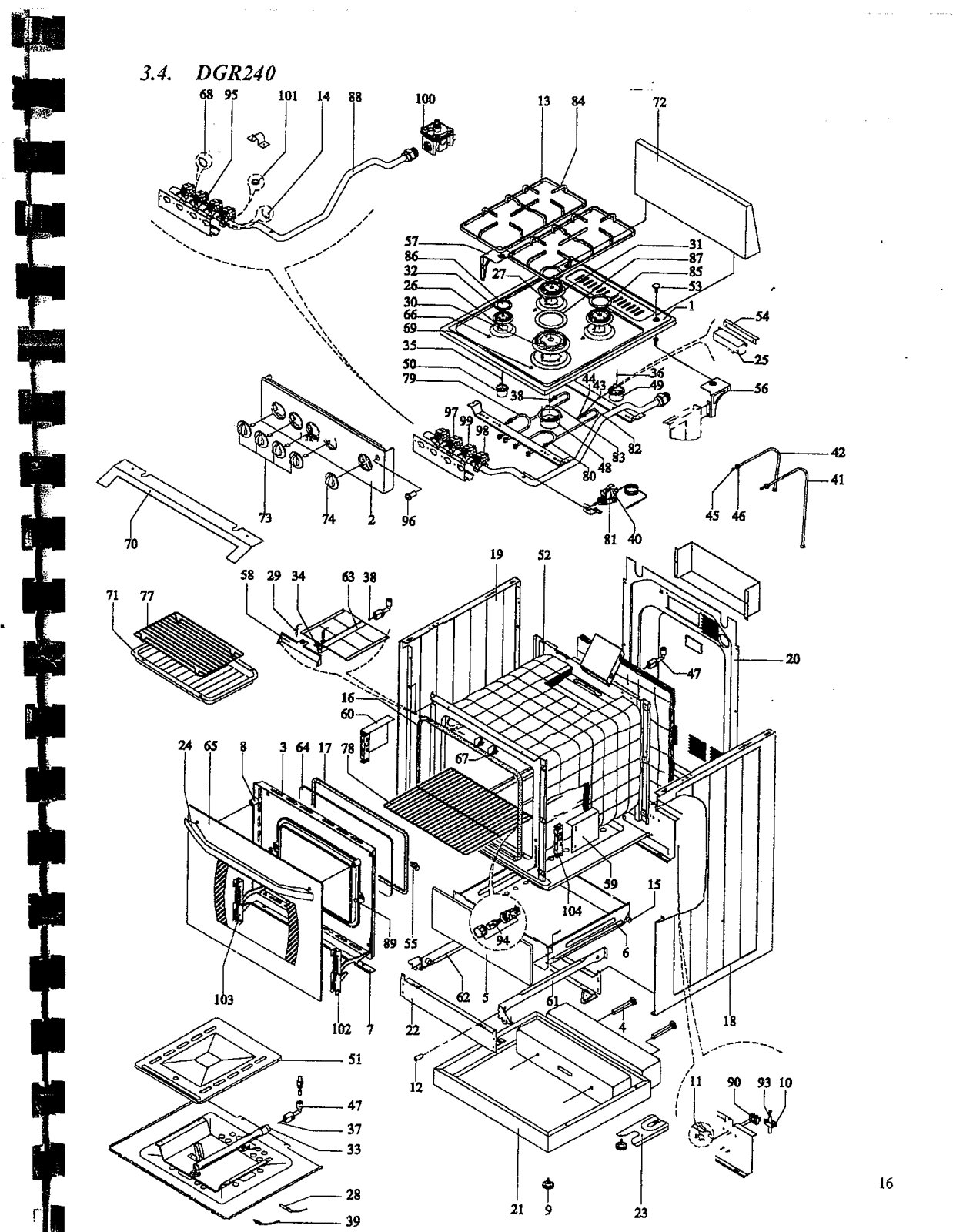 Avanti DGR240 Parts List