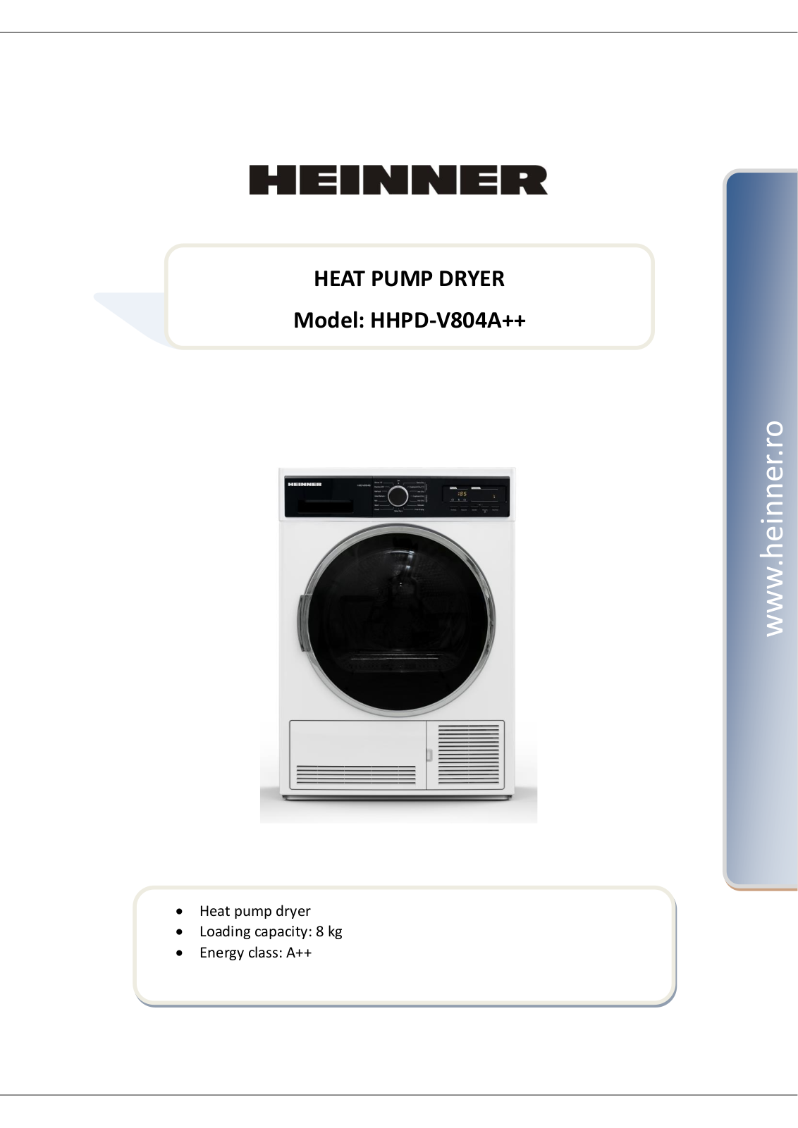 Heinner HHPD-V804A++ User guide - ManualMachine.com