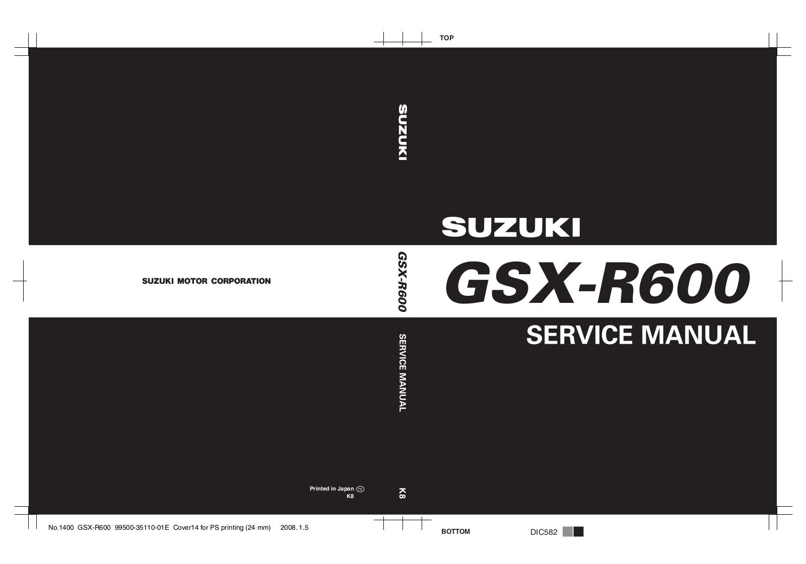 SUZUKI GSX-R 600 User Manual