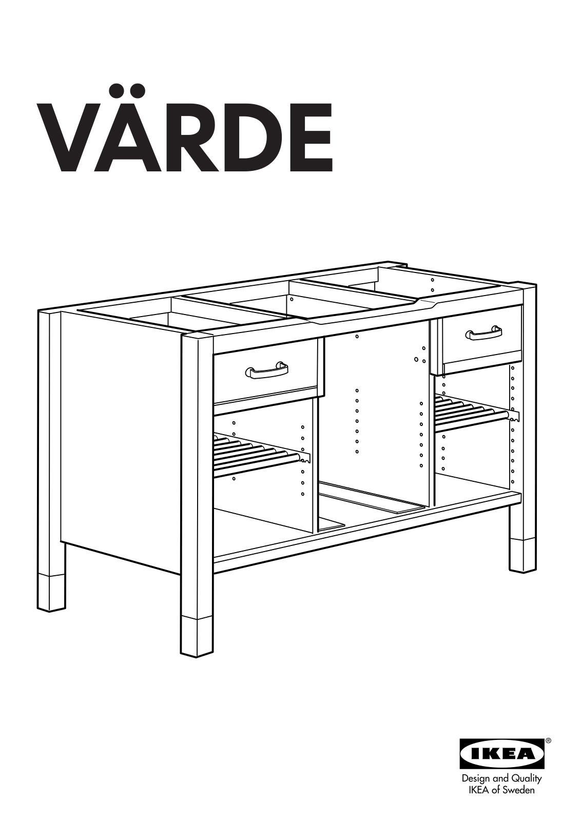 IKEA VÄRDE CABINET W/ BUILT-IN OVEN & COOKTOP 69X35