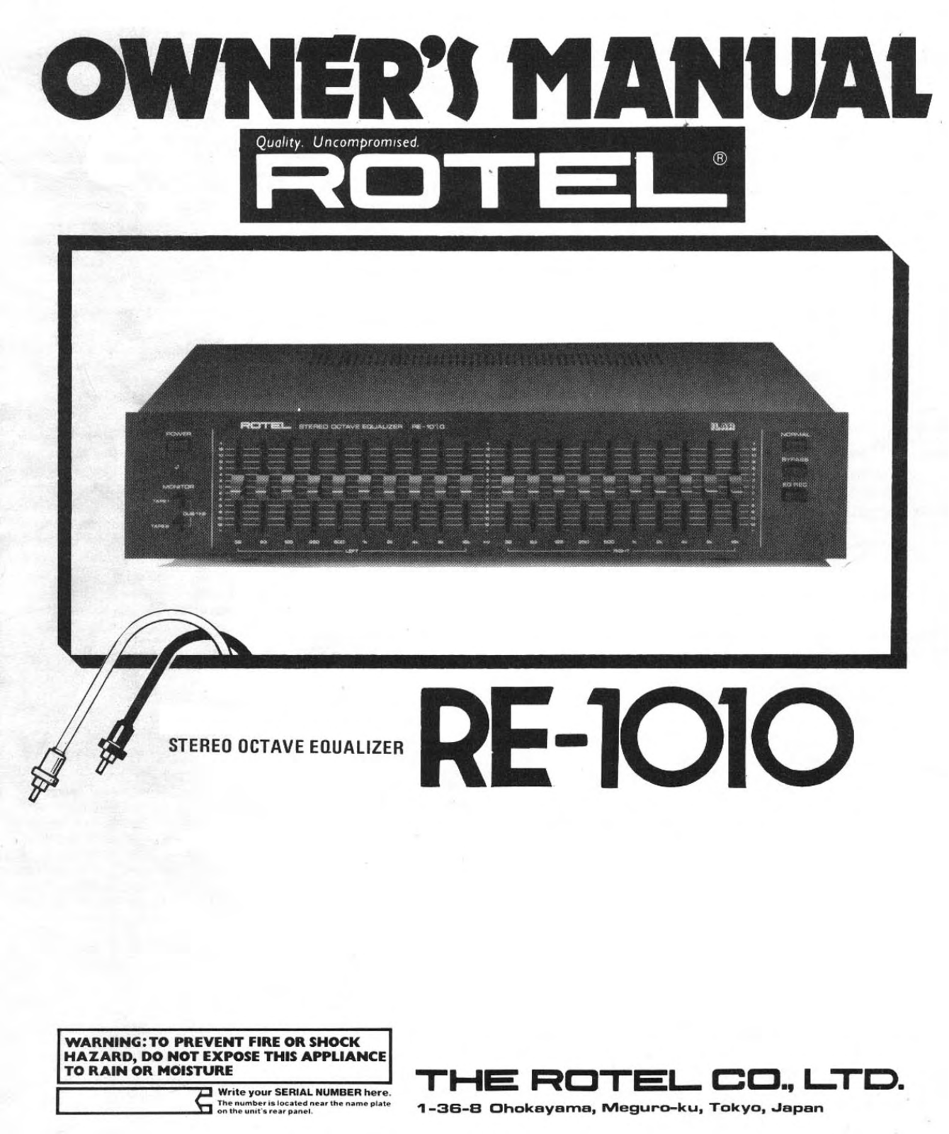 Rotel RE-1010 User Manual