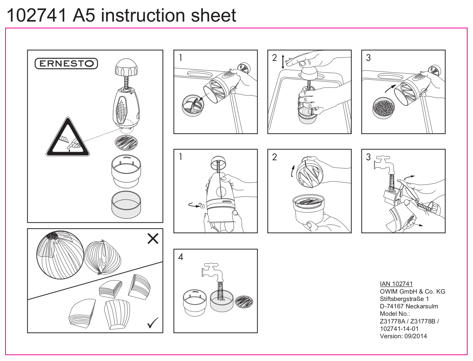 Ernesto Z31778A, Z31778B User Manual