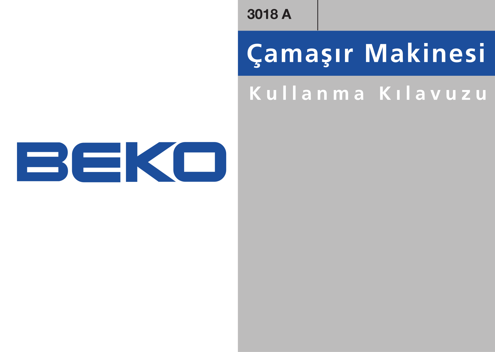 BEKO 3018 A User Manual