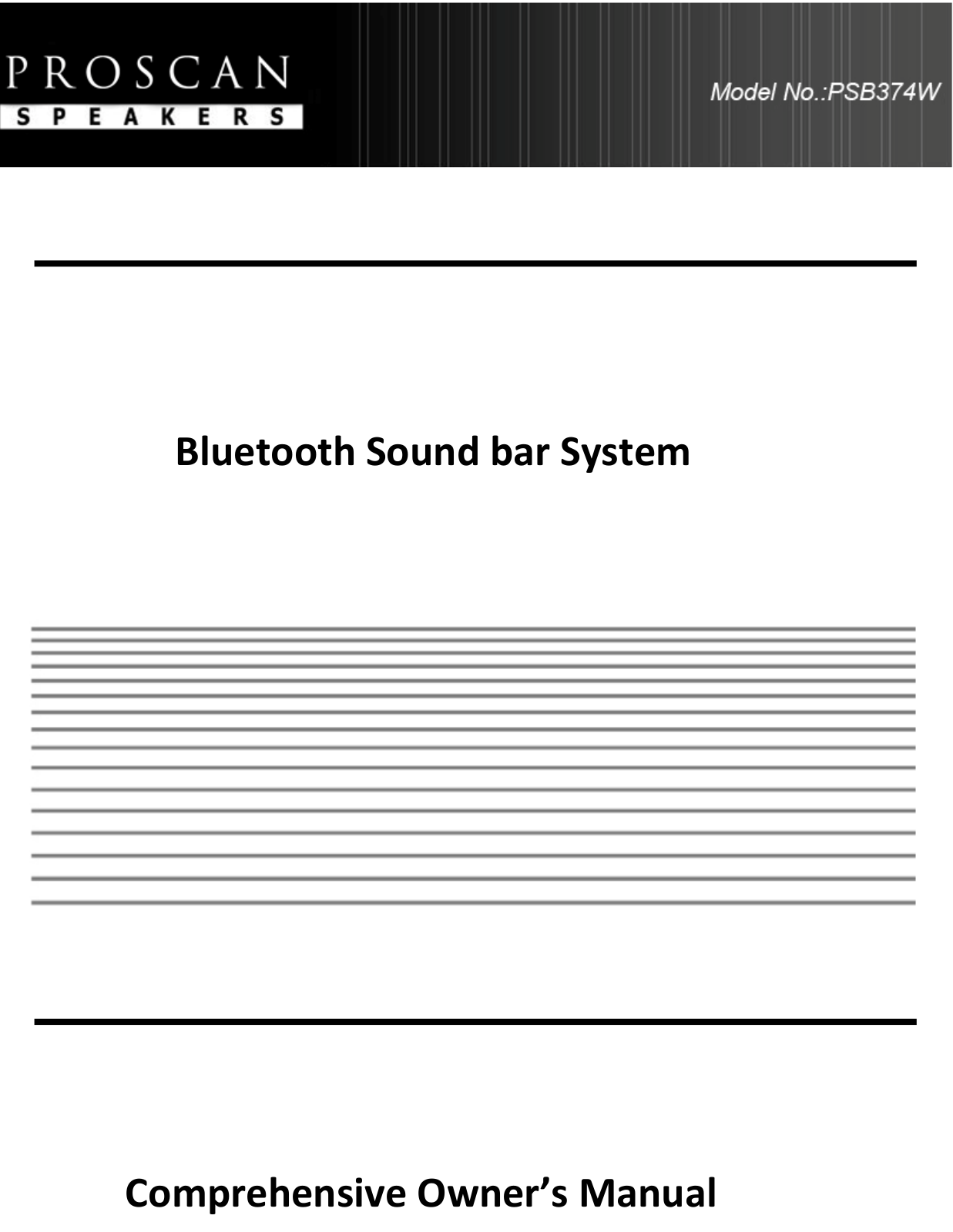 Curtis PSB374W User Manual