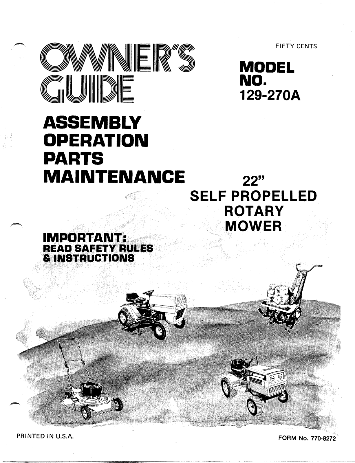 Bolens 129-270A User Manual