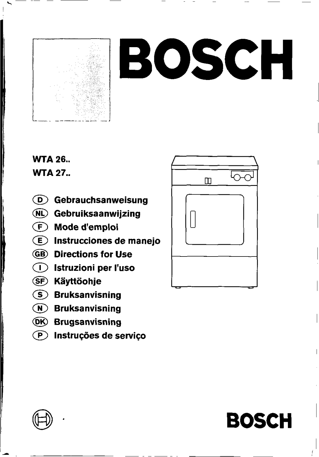 Bosch WTA 27, WTA 26 User Manual