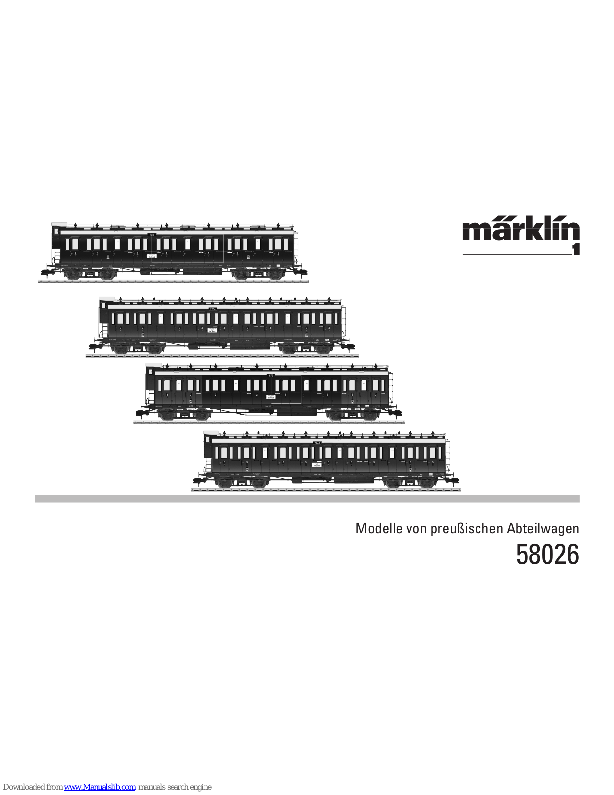 marklin 58026, 58344, 58343, 58081, 58082 User Manual - ManualMachine.com