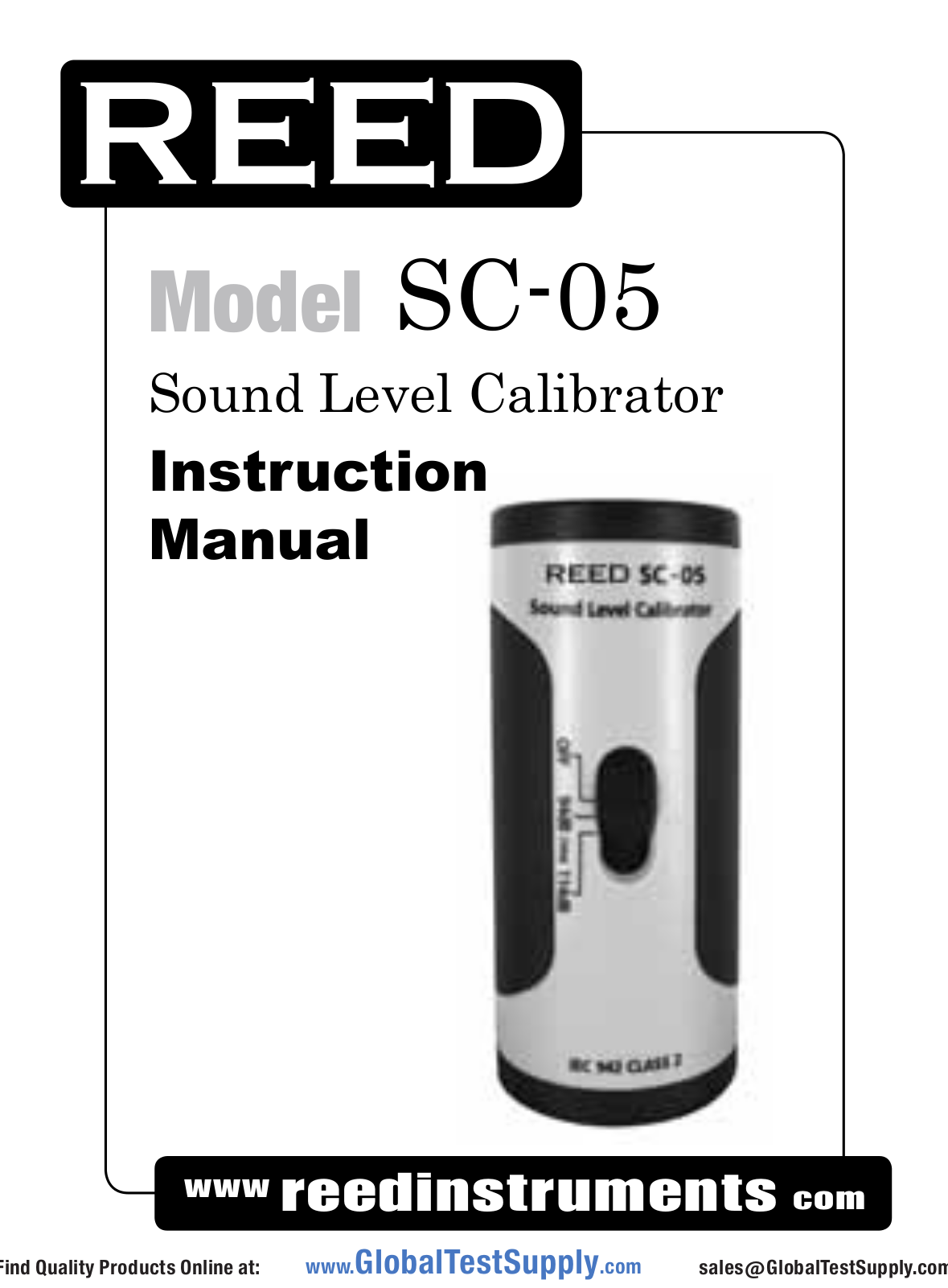 REED Instruments SC-05-NIST, SC-05 User manual