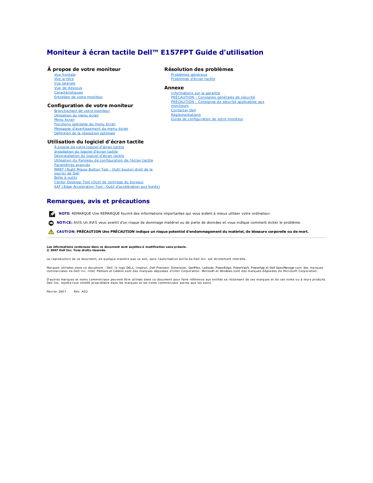 DELL E157FPT User Manual