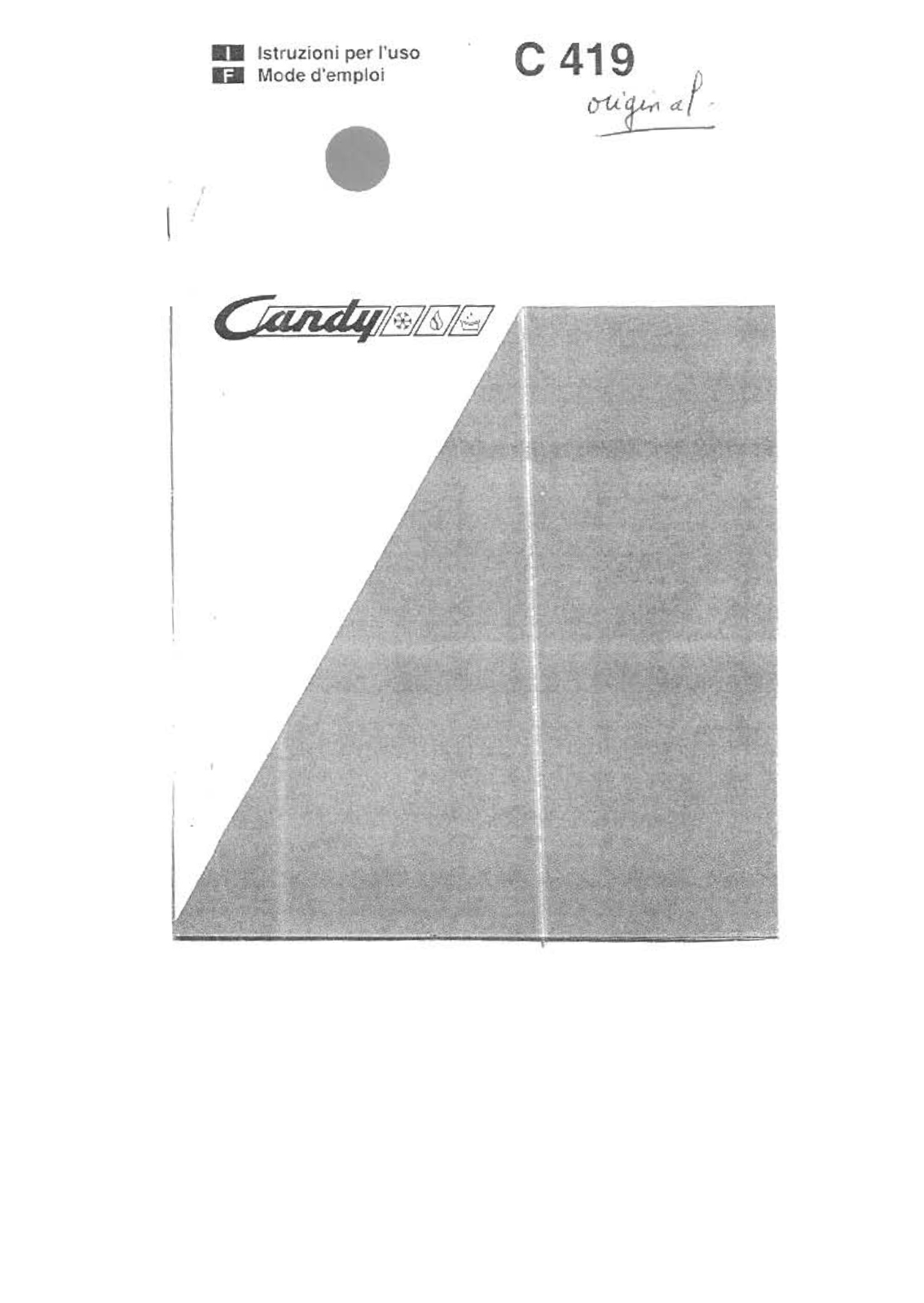 Candy C 419 User Manual