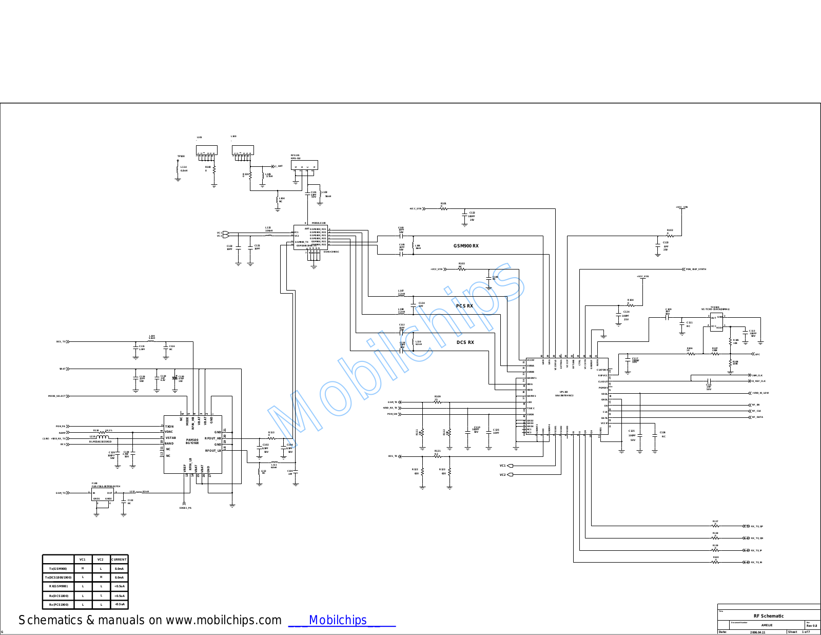 Samsung E500 Schematics