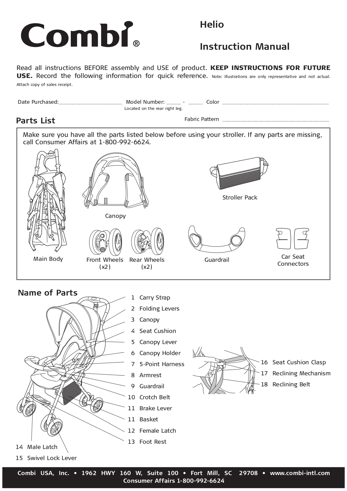 Combi Helio 2478 Owner's Manual