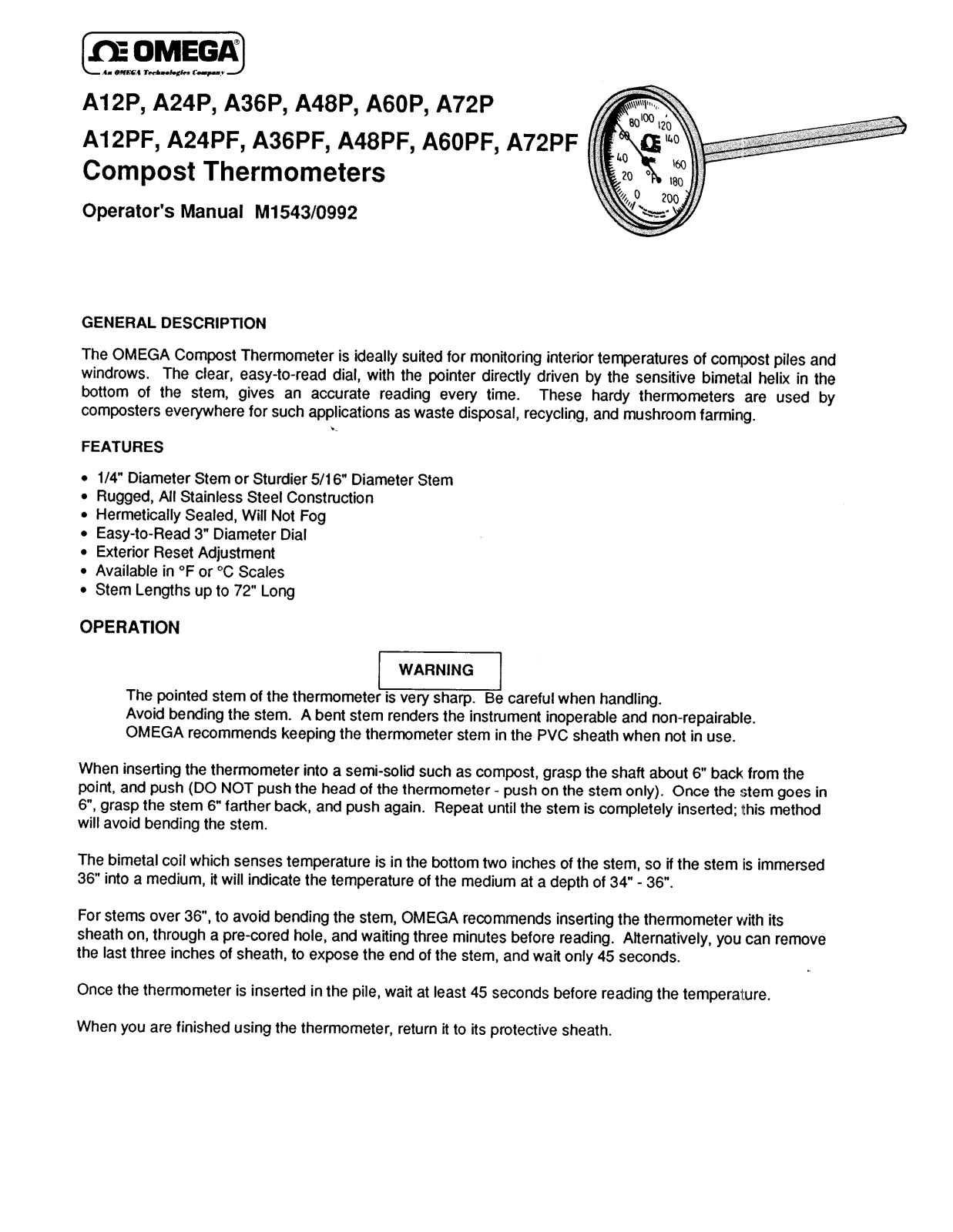 Omega A12P User Manual