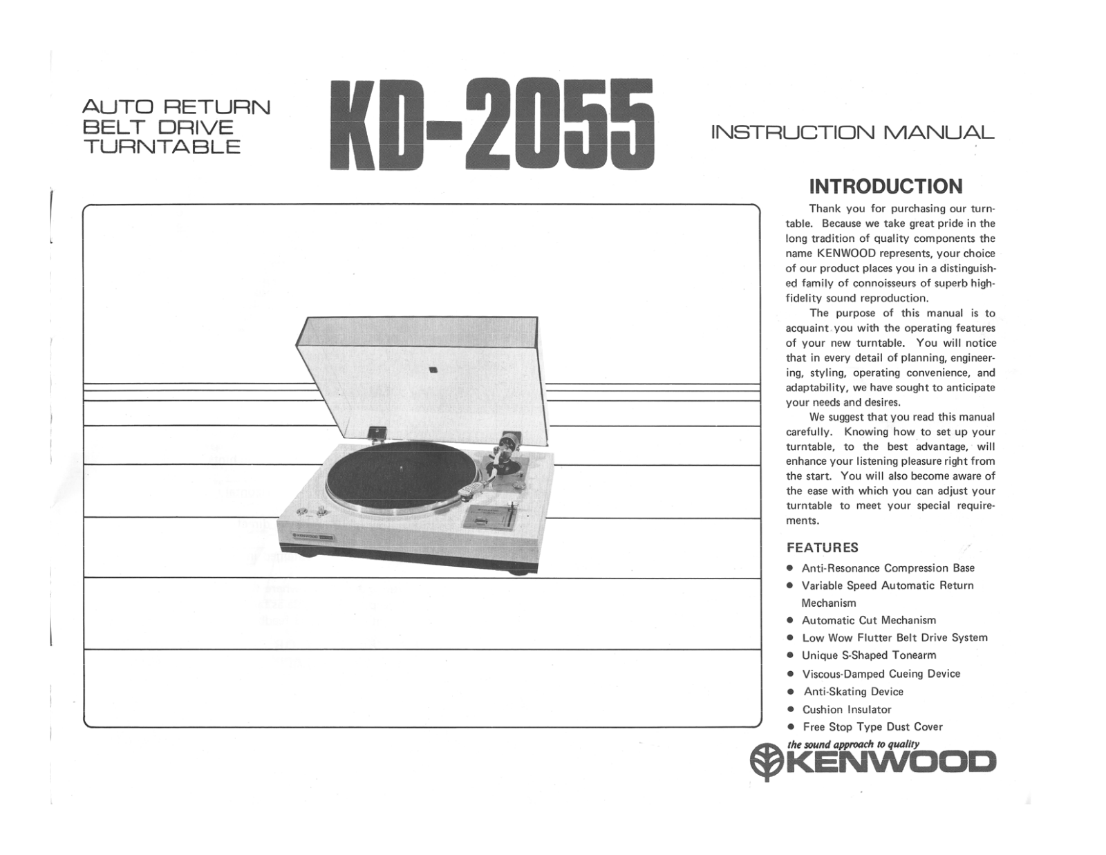 Kenwood KD-2055 Owners manual