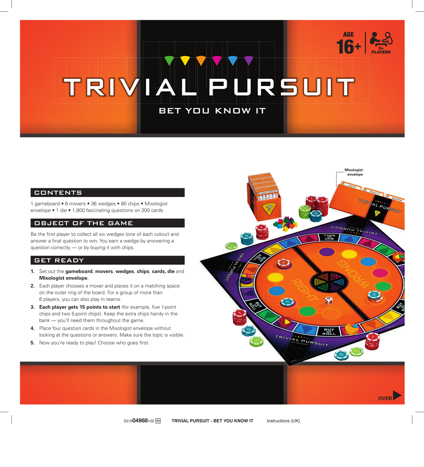 HASBRO Trivial Pursuit Bet You Know It User Manual