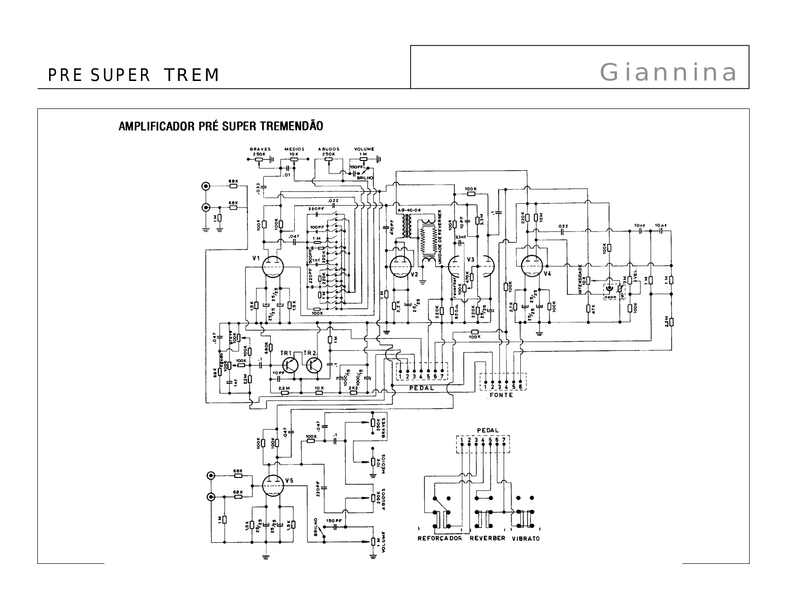 Giannini Pre Super Trem Schematic