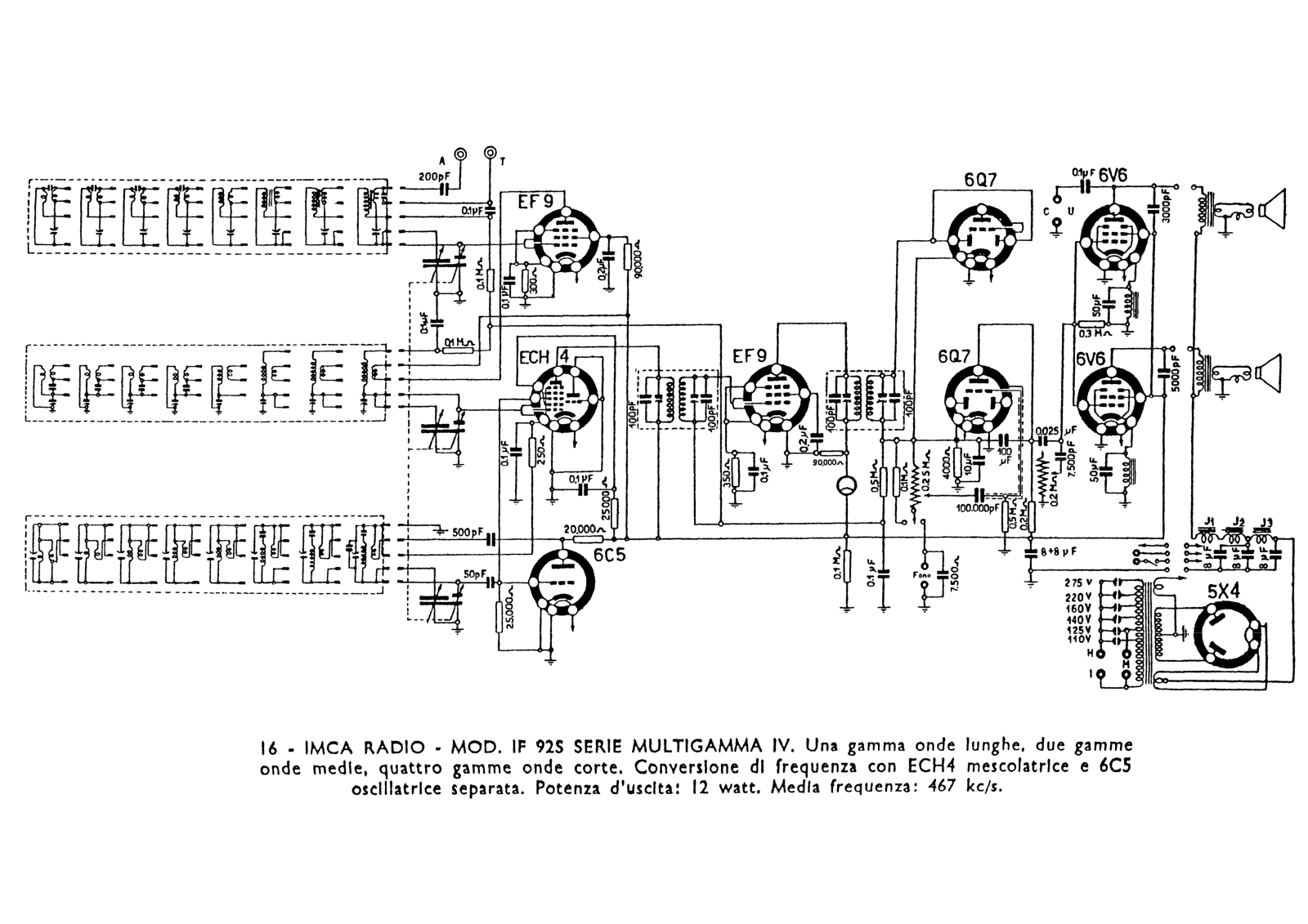 IMCA Radio if92s schematic