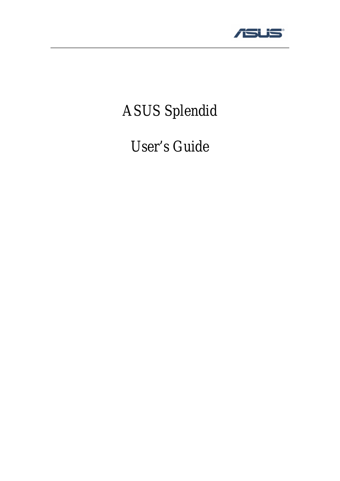 ASUS SPLENDID User Manual - ManualMachine.com