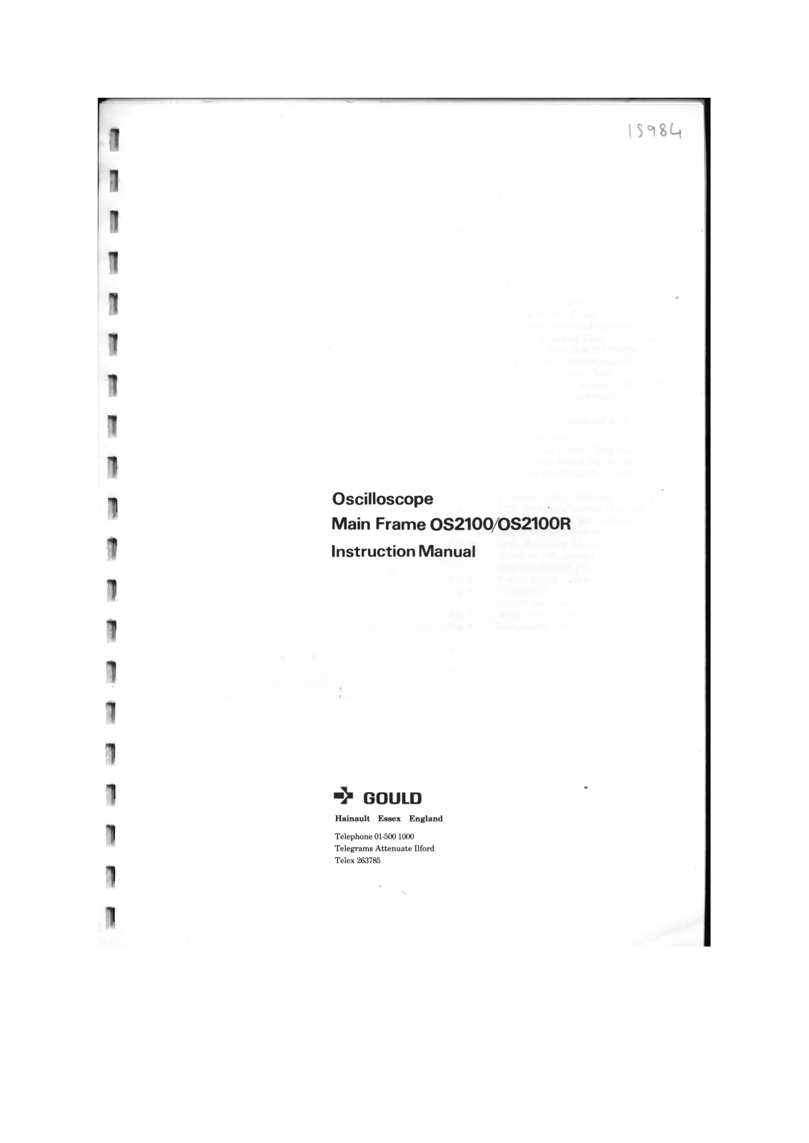 Advance Instruments os2100 User Manual