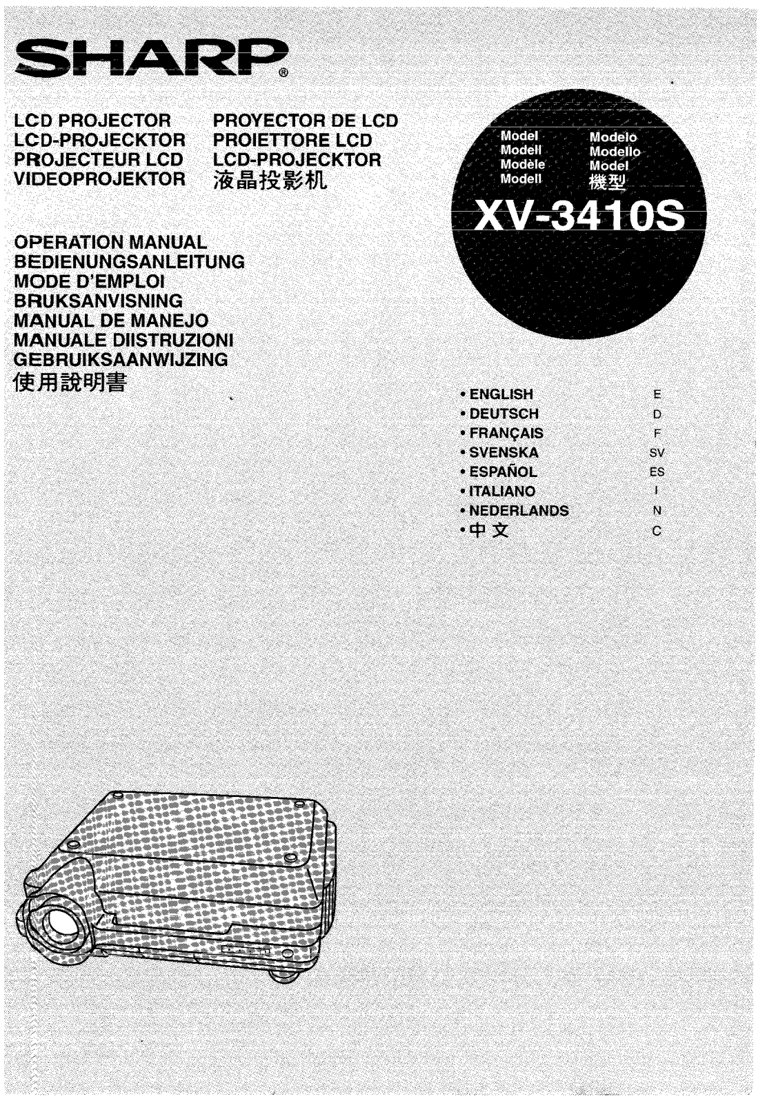 Sharp XV-3410S OPERATION MANUAL