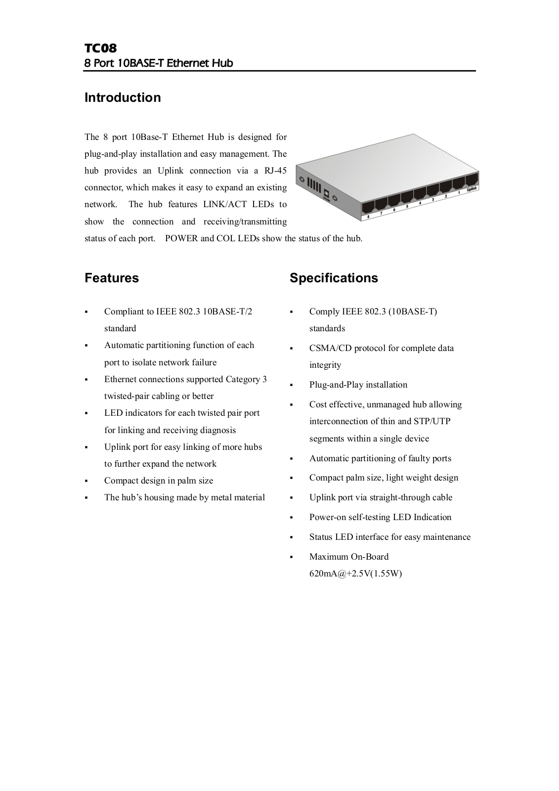 Abocom TC08 User Manual