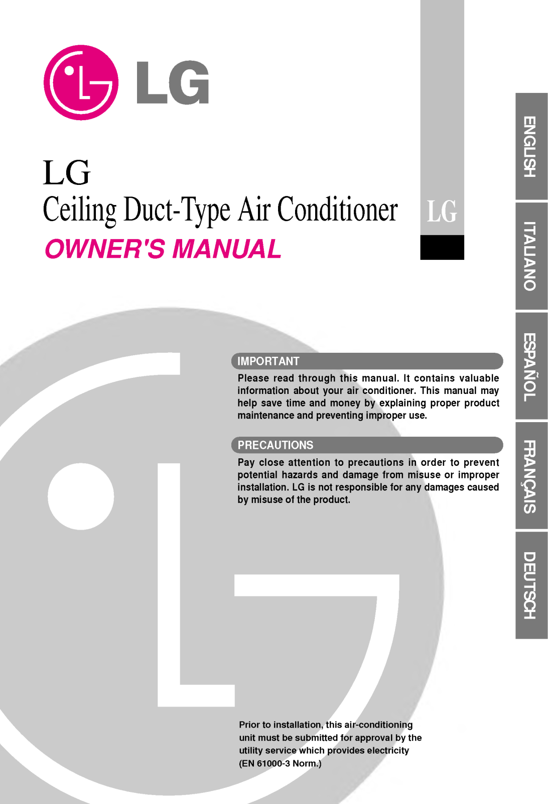 LG UB37AC User Manual