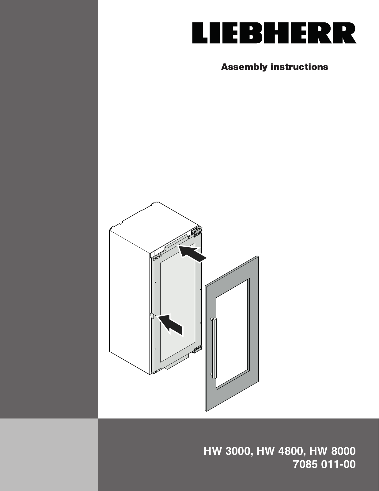 Liebherr HW 3000, HW 4800, HW 8000 Assembly Instructions