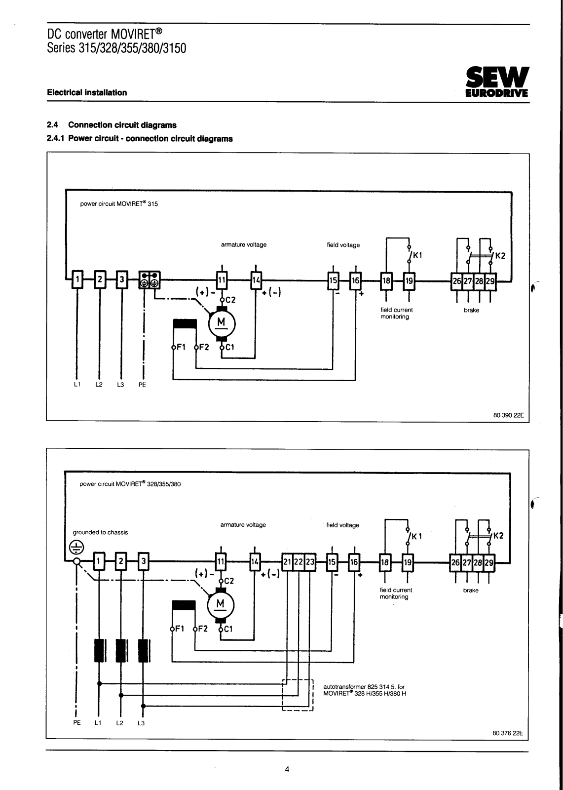 SEW Eurodrive MOVIRET-315, MOVIRET-328, MOVIRET-355, MOVIRET-380, MOVIRET-3150 User Manual