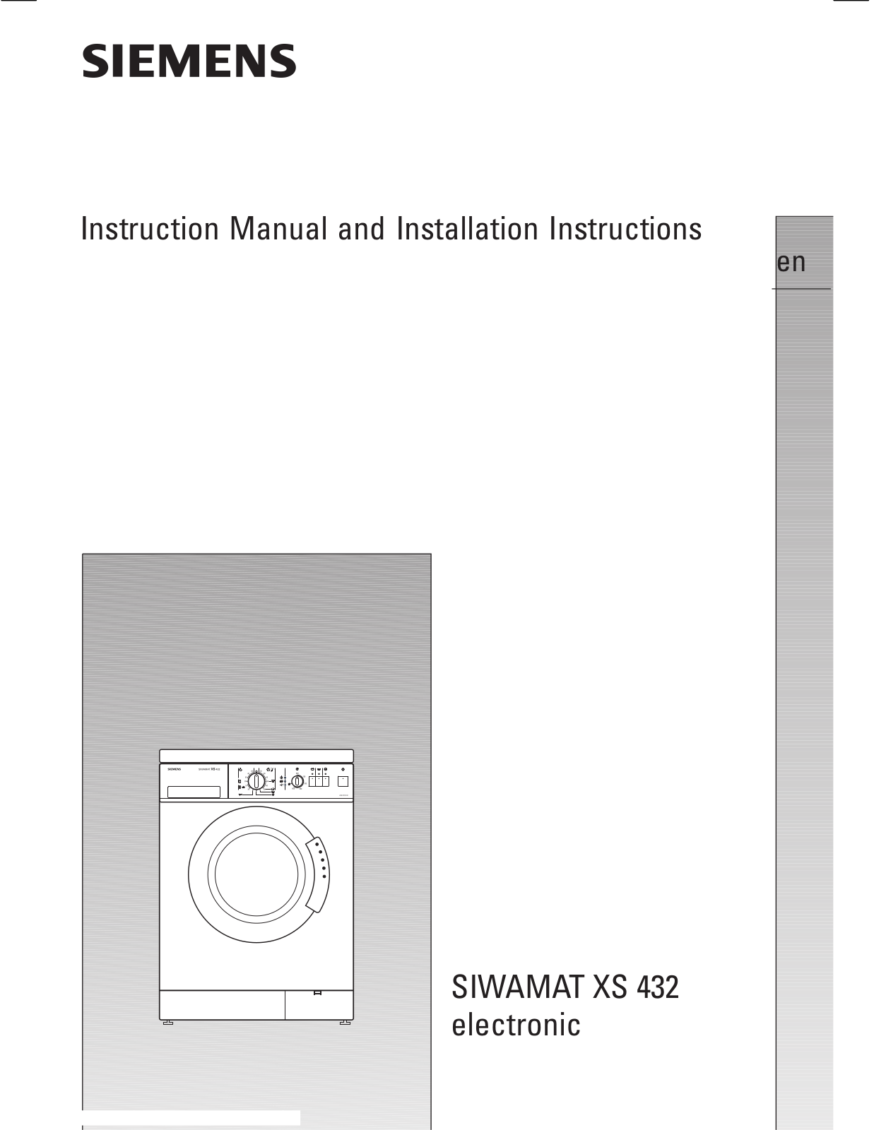 Siemens SIWAMAT XS 432 Instruction Manual