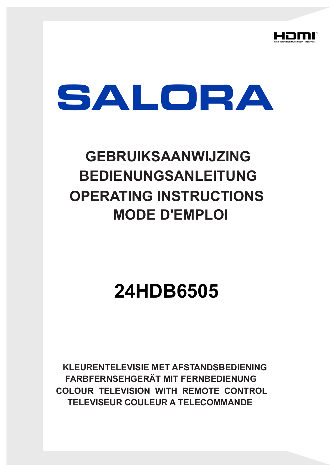 Salora 24HDB6505 User manual