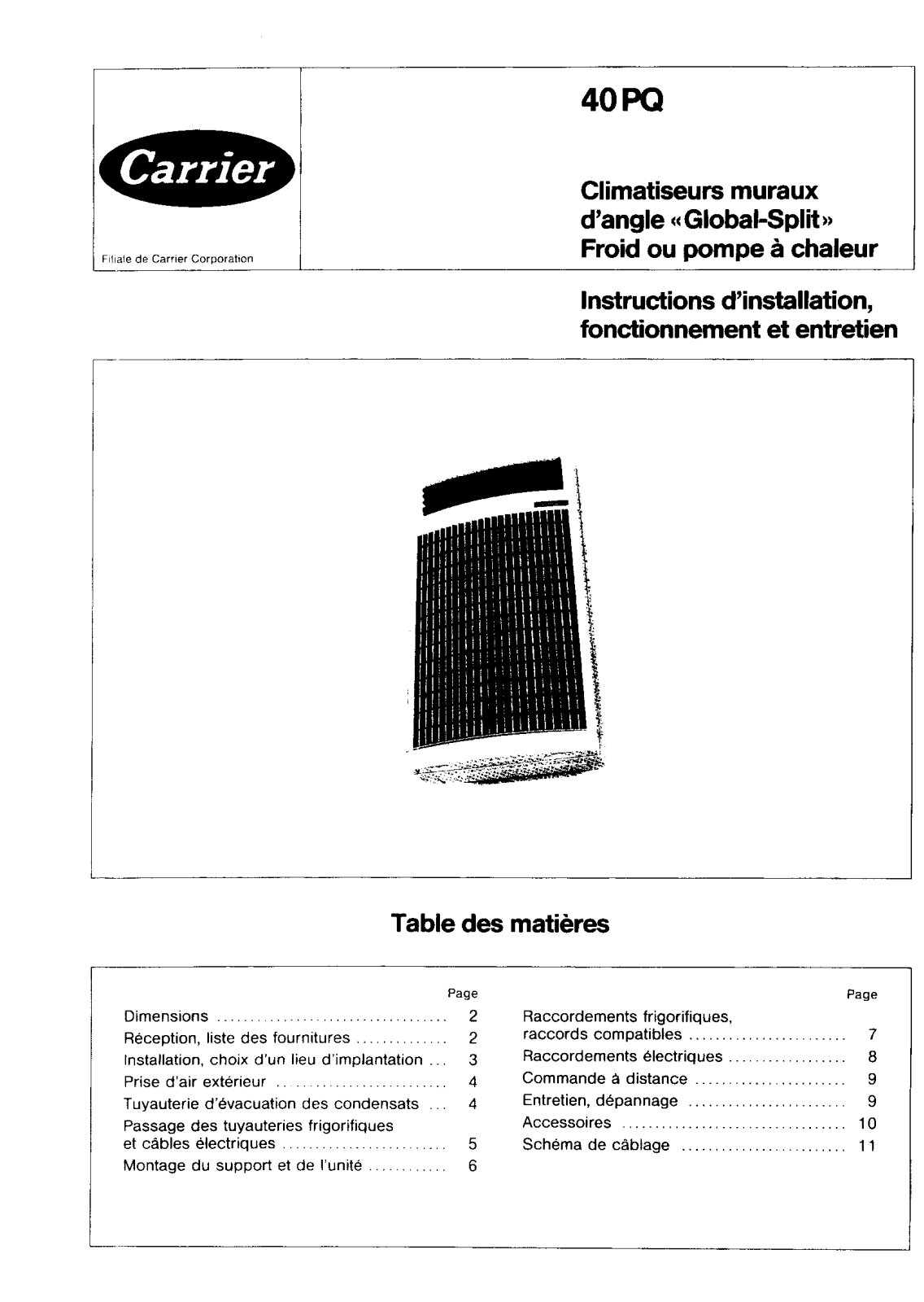 Carrier 40PQIOM User Manual