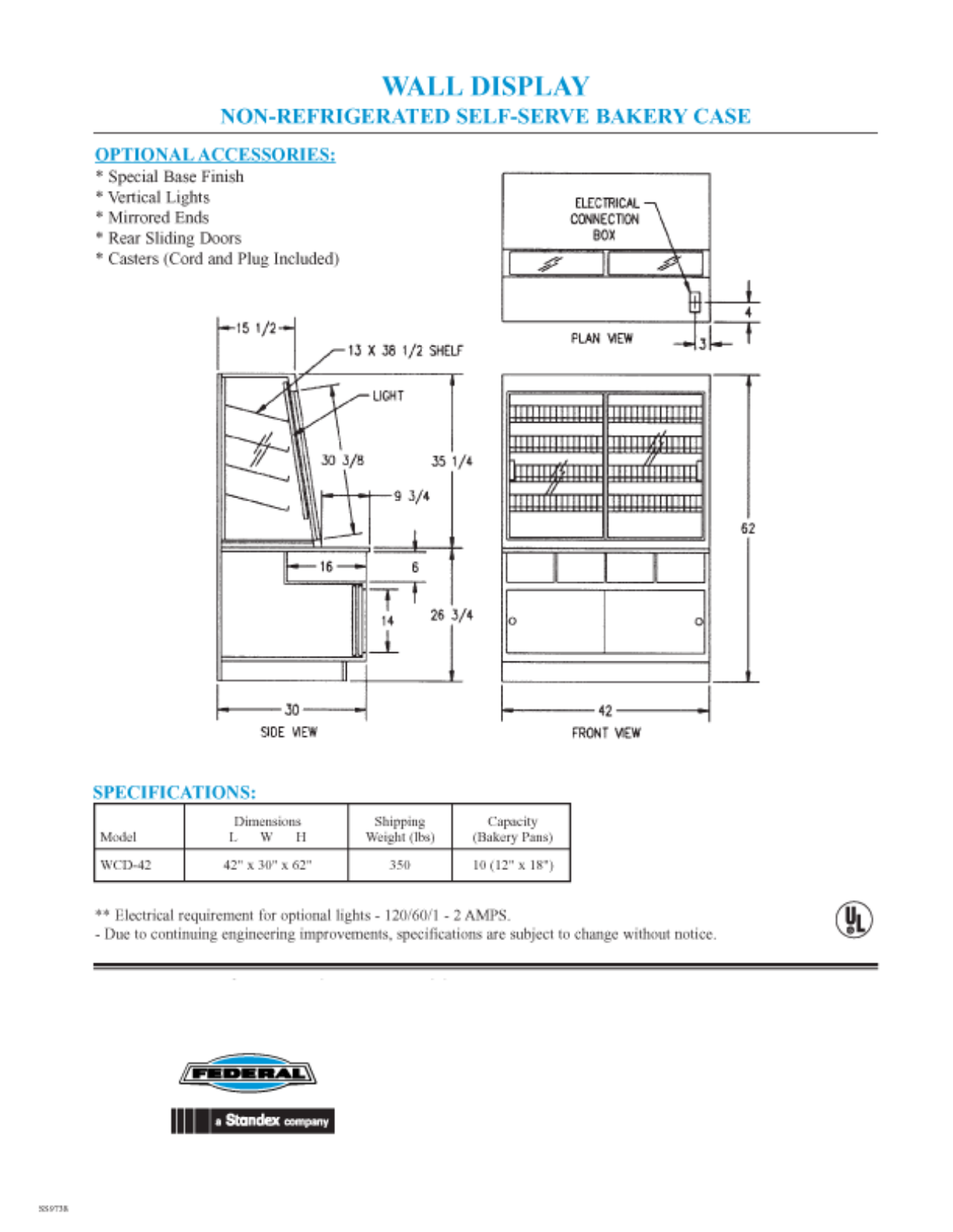 Federal Industries WCD-42 User Manual