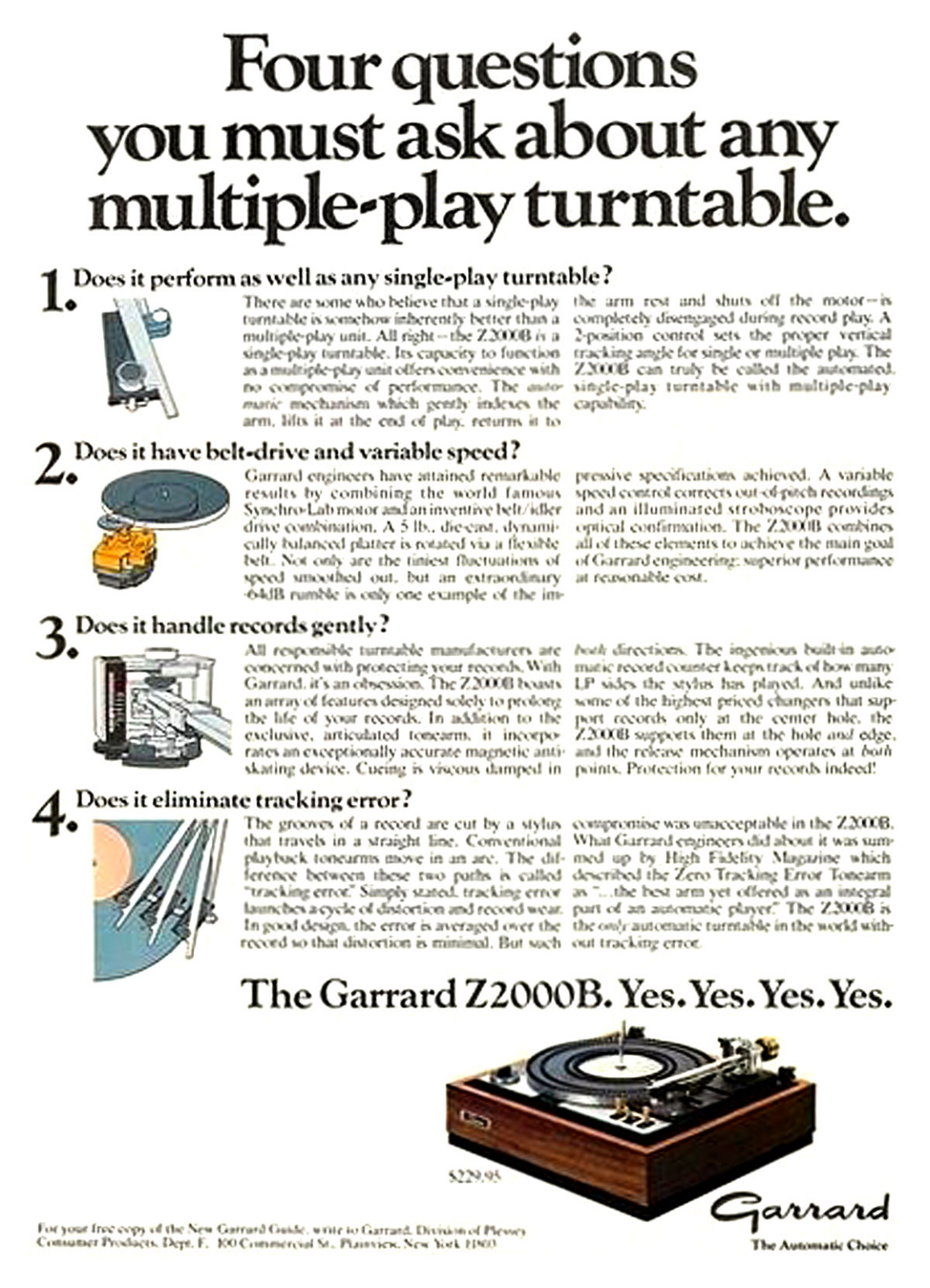 Garrard Zero-2000-B Brochure