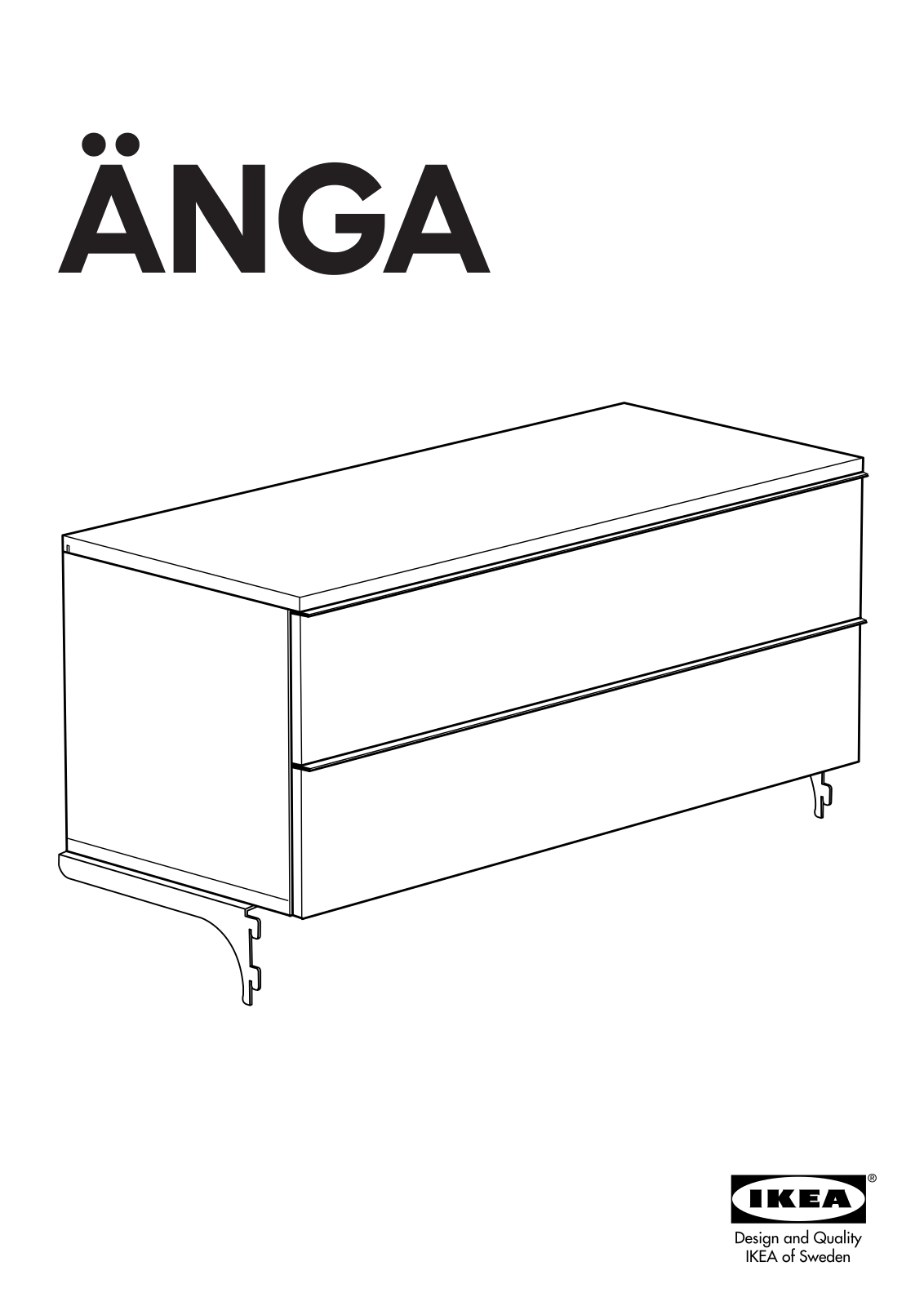 IKEA ÄNGA TV UNIT 39 3/8X15 3/4