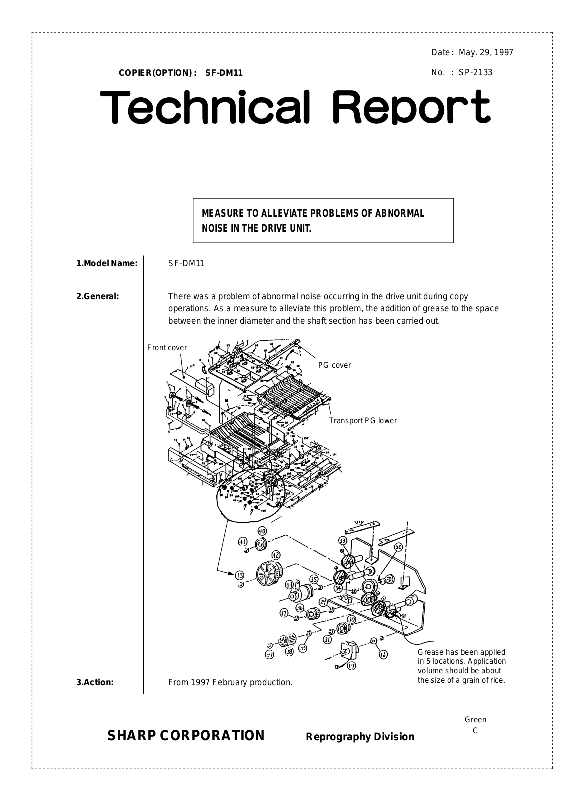 SHARP SP2133 Technical Report