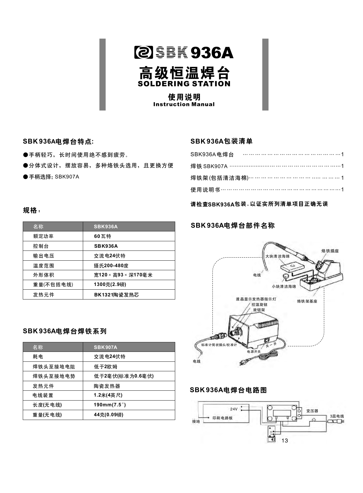 BaKon SBK936A User Guide