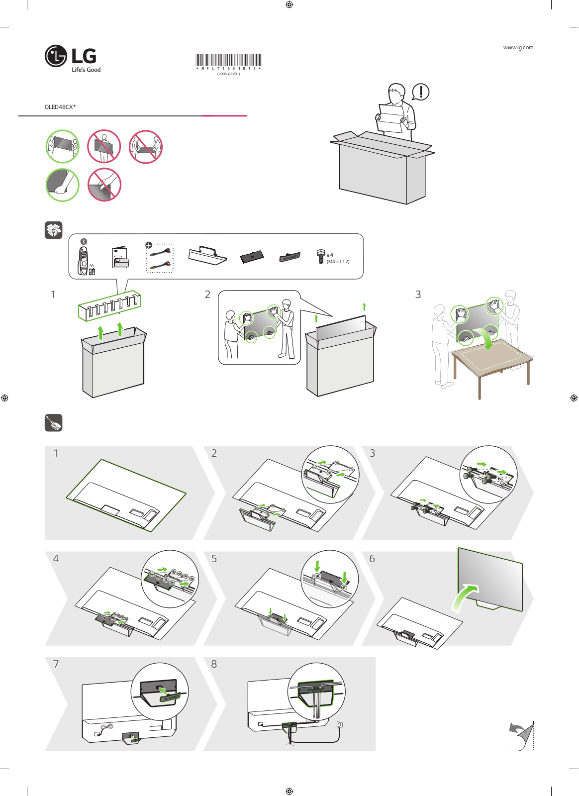 LG OLED48CXPTA Quick Setup Guide