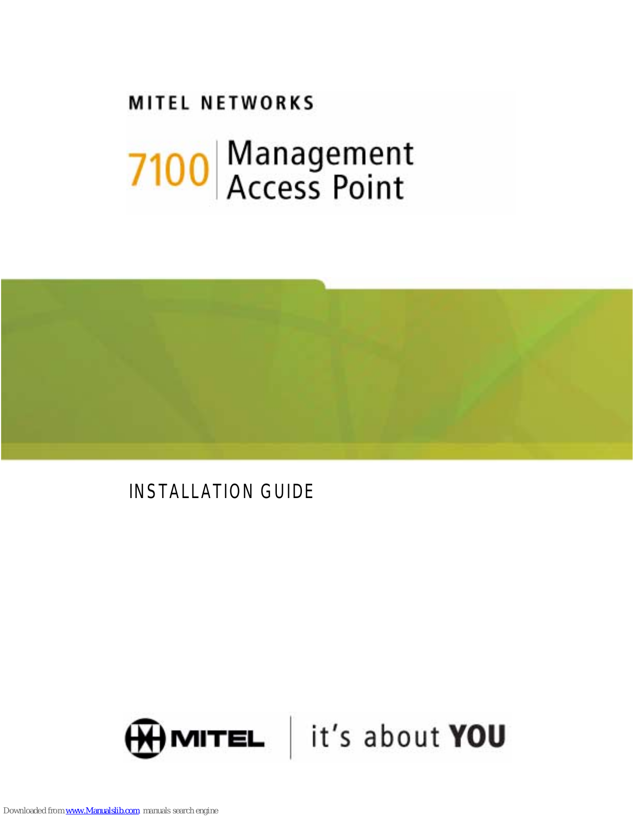 Mitel 7100 Installation Manual - ManualMachine.com